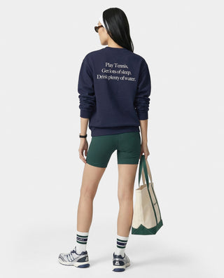 Play Tennis Crewneck - Navy/White