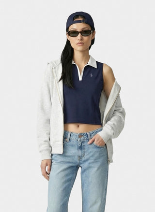 SRC Sports Polo Vest - Navy/White