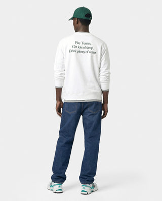 Play Tennis Crewneck - White/Forest