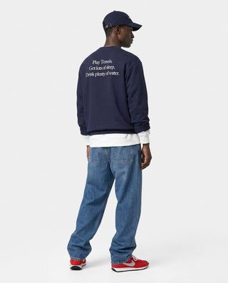Play Tennis Crewneck - Navy/White