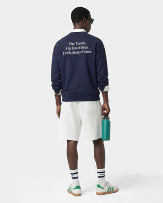 Serif Logo Gym Short - White/Forest