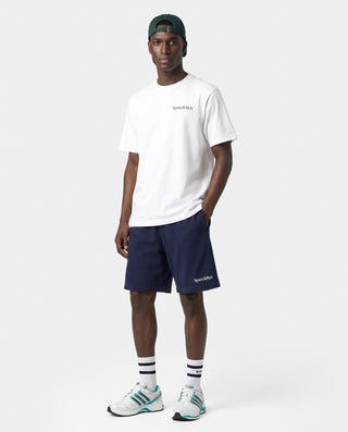 Serif Logo Gym Short - Navy/White