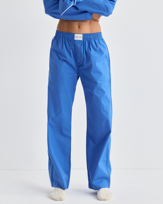 Brice Signature Logo Pyjama Pants in vibrant blue, featuring a relaxed fit and an elastic waistband.