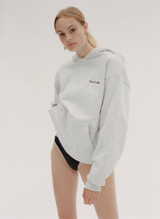 Classic Logo Hoodie - Heather Grey