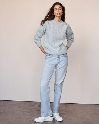Classic Logo Cableknit Sweater - Baby Blue