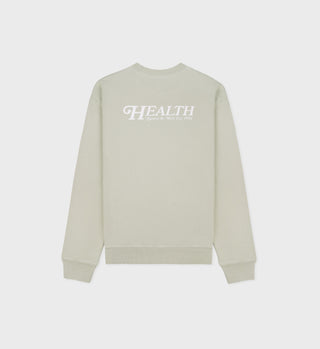 60s Health Crewneck - Sage/White