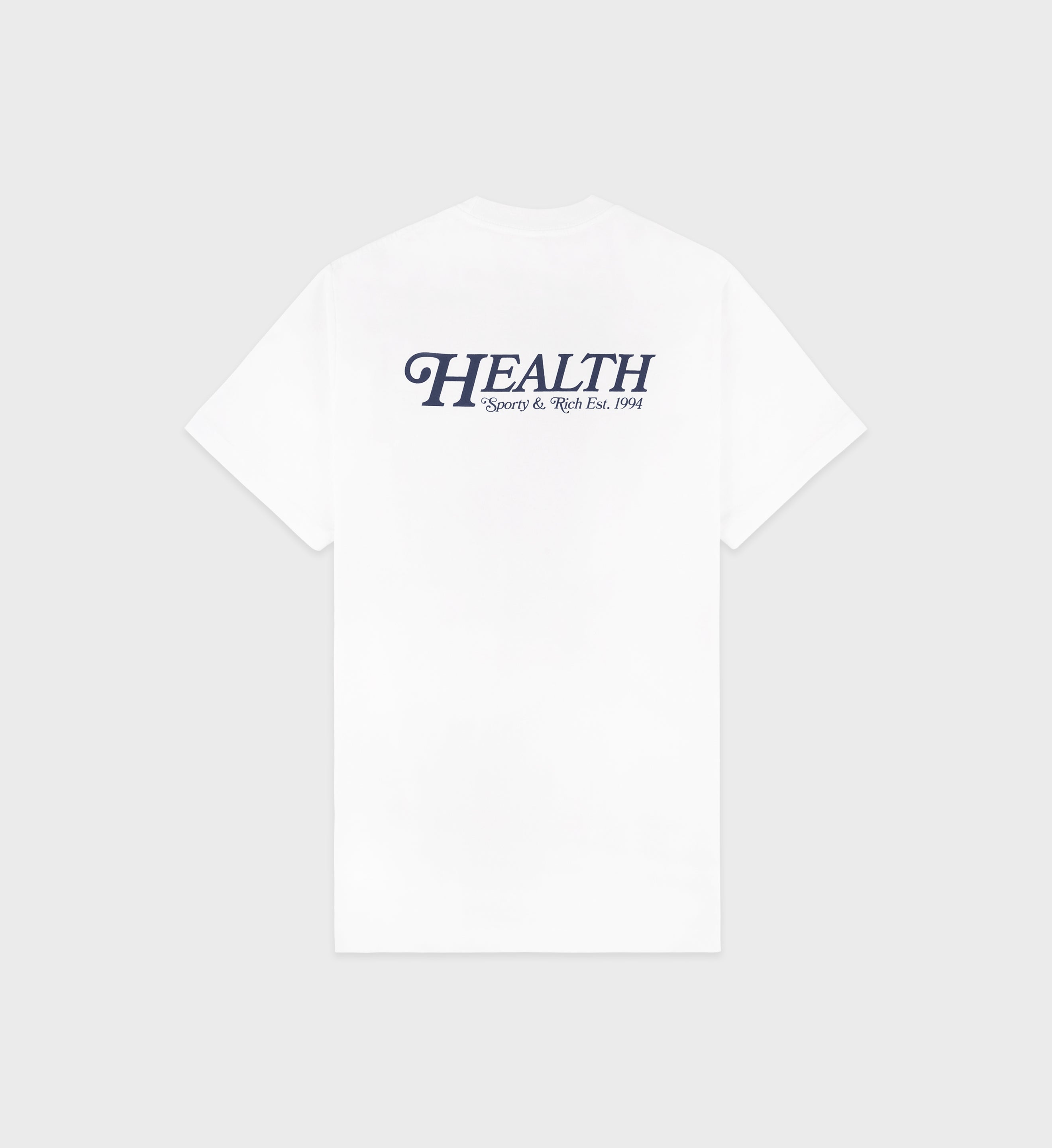 70S Health T-Shirt - White/Navy – Sporty & Rich