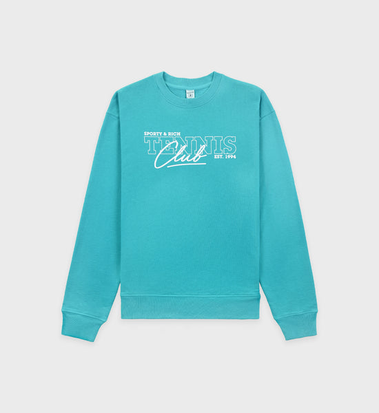 80s Tennis Club Crewneck - Teal