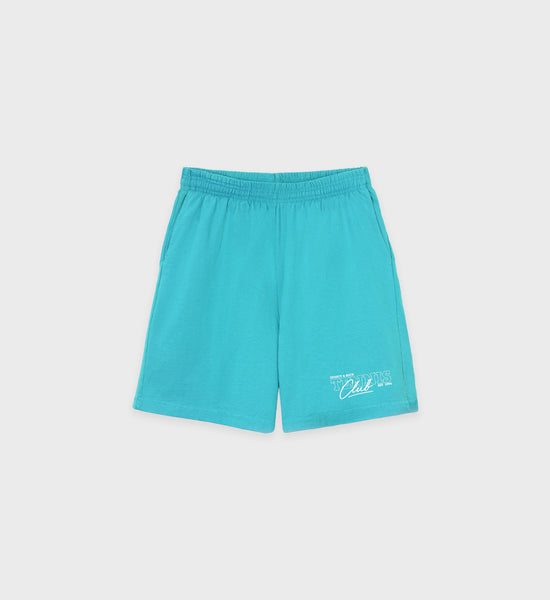 80s Tennis Club Gym Short - Teal