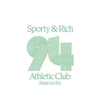 94 Athletic Club T-Shirt - White/Verde