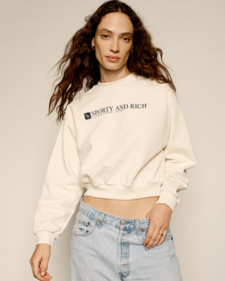 94 Cropped Crewneck - Cream