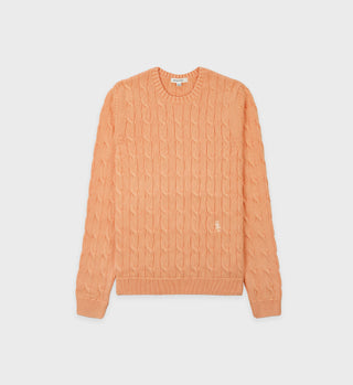 SRC Cotton Cableknit Sweater - Grapefruit