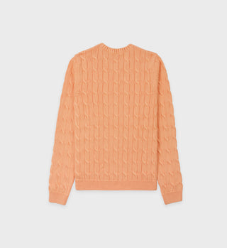 SRC Cotton Cableknit Sweater - Grapefruit