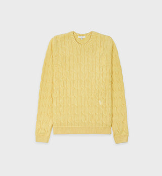 SRC Cotton Cableknit Sweater - Pale Yellow