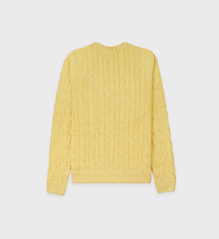 SRC Cotton Cableknit Sweater - Pale Yellow