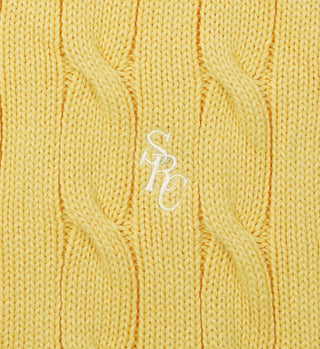 SRC Cotton Cableknit Sweater - Pale Yellow