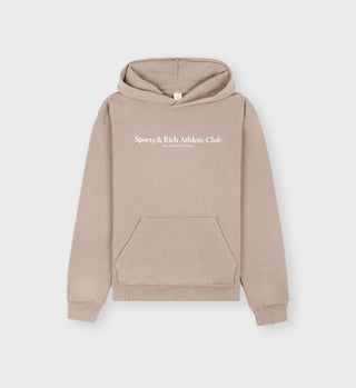 Athletic Club Hoodie - Elephant/White