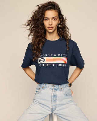 Athletic Group Flag T-Shirt - Navy