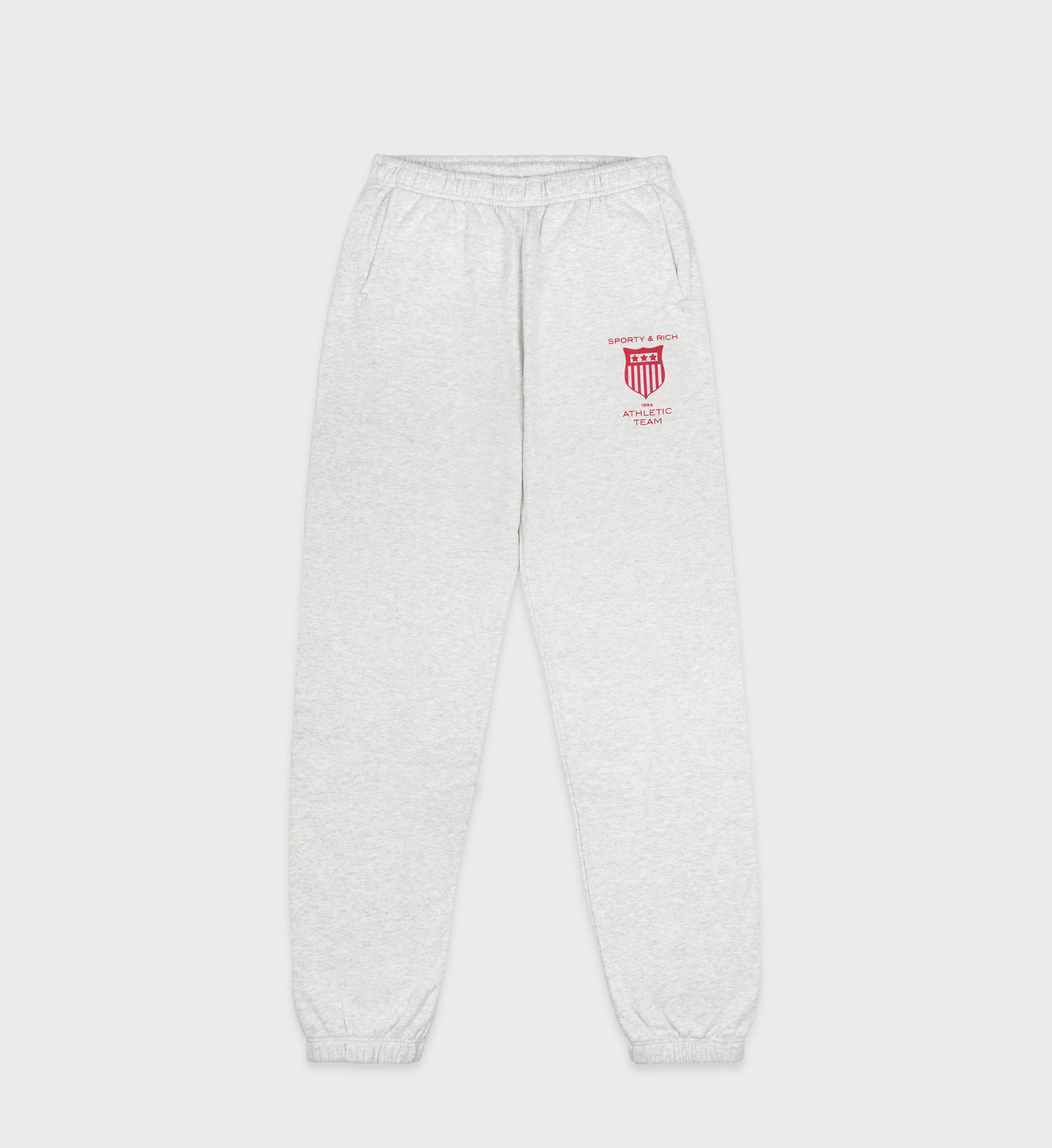 Athletic Team Sweatpant Heather Gray Sporty Rich