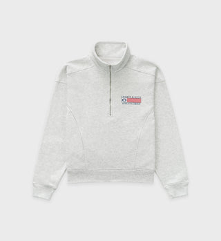 Athletic Group Flag Quarter Zip - Heather Gray