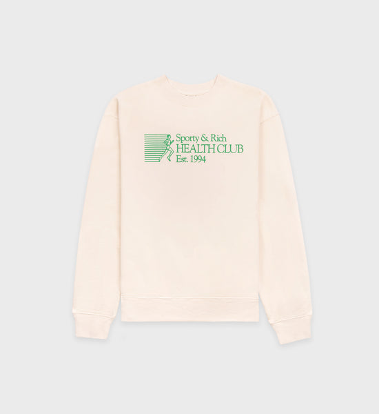 Athletic Crewneck - Cream/Grass