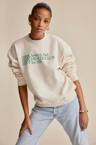 Athletic Crewneck - Cream/Grass