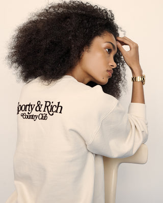 Bardot Country Club Crewneck - Cream