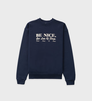 Be Nice Crewneck - Navy