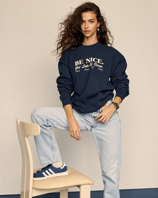 Be Nice Crewneck - Navy