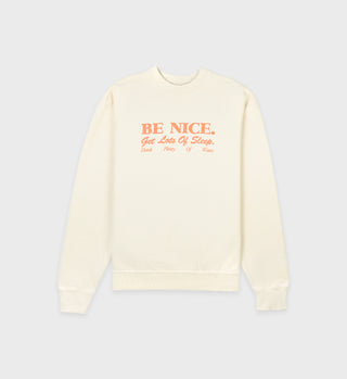 Be Nice Crewneck - Milk