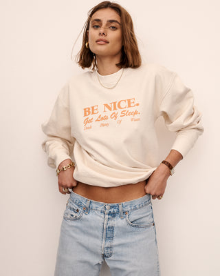 Be Nice Crewneck - Milk