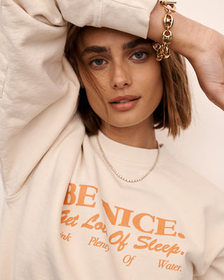 Be Nice Crewneck - Milk