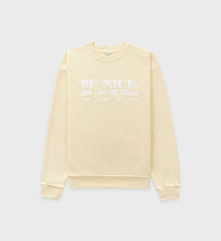 Be Nice Crewneck - Yellow