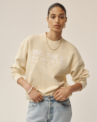 Be Nice Crewneck - Yellow