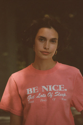 Be Nice Cropped T-Shirt - Strawberry