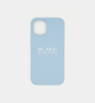 iPhone 12 Pro Max Case - Baby Blue Be Nice Logo