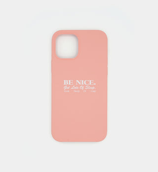 iPhone 12 Pro Max Case - Light Pink Be Nice Logo