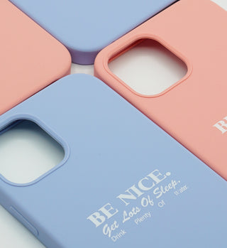 iPhone 12 Pro Case- Baby Blue Be Nice Logo