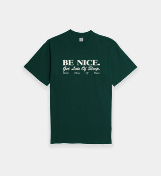 Be Nice T Shirt - Forest Green