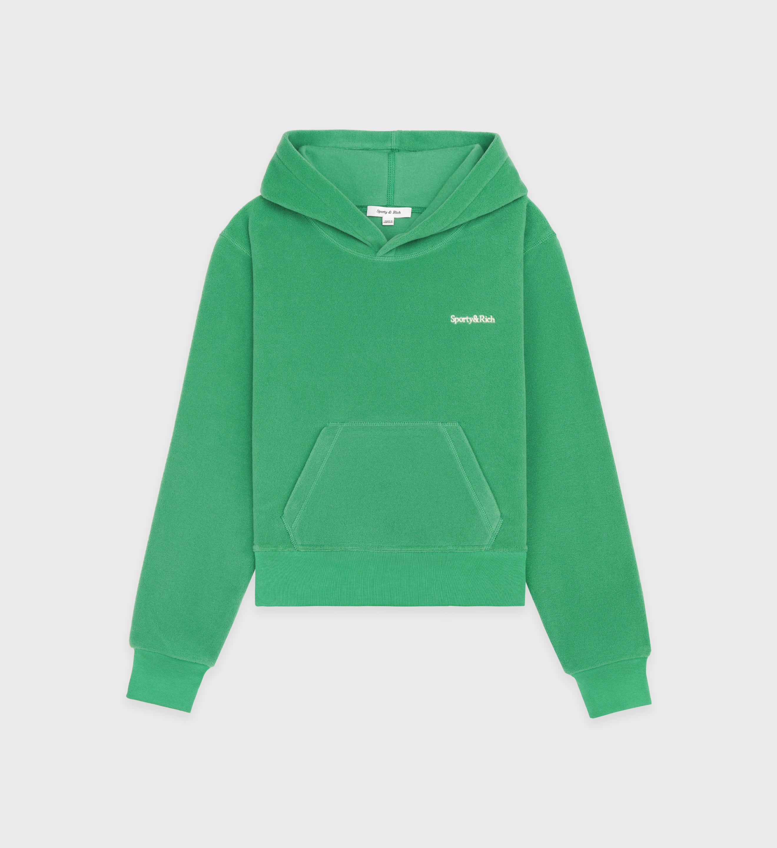 Hooded Polar Sweatshirt - Kelly – Sporty & Rich