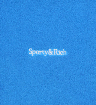 Buttoned Polar Sweatshirt - Ocean/Cream