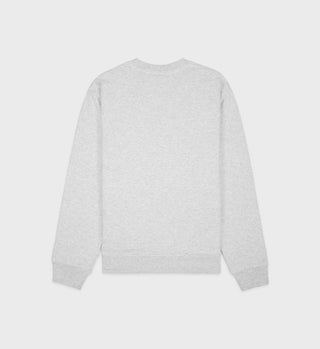 C Crest Crewneck - Heather Gray/Merlot