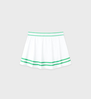 Classic Logo Flared Skirt - White