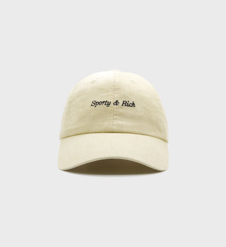 Classic Logo Cord Hat - Cream