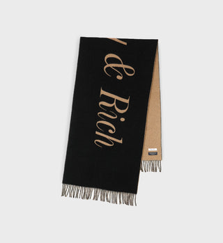 Classic Logo Scarf - Black/Camel