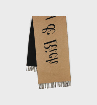 Classic Logo Scarf - Black/Camel