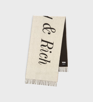 Classic Logo Scarf - Chocolate/Cream