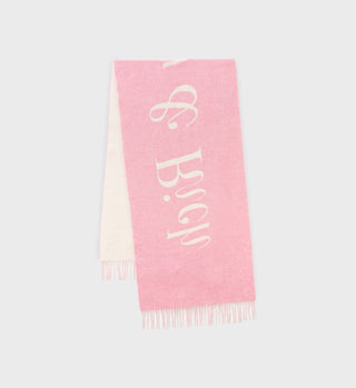 Classic Logo Scarf - Cream/Pink