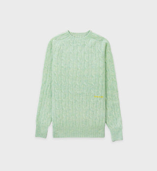 Classic Logo Cableknit Sweater - Menta