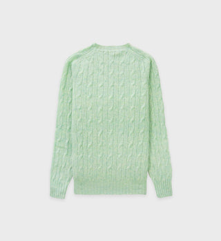 Classic Logo Cableknit Sweater - Menta